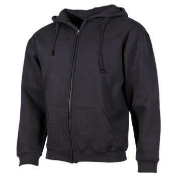 Mikina Jogging s kapucňou Čierna MFH
