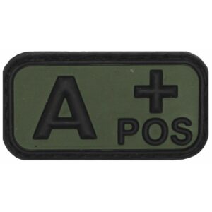 3D Nášivka krvnej skupiny A+ positive na suchý zips
