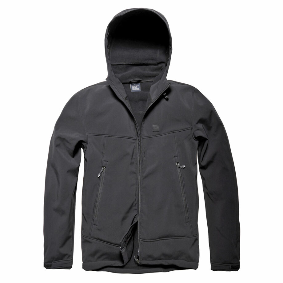 Vintage Industries Alford Softshell | Bunda, Čierna