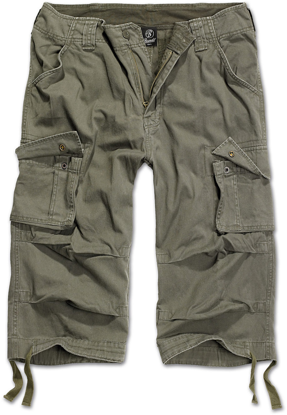 Stylové kalhoty 3/4 délky Industry Vintage firmy Brandit nabízejí všechny výhody dlouhých kalhot v pohodlné letní délce. Na modelu vycházejícím z již klasických armádních kalhot M65 zůstaly zachovány všechny nepostradatelné kapsy (vpředu, vzadu a na stehnech). Brandit je však mírně aktualizoval. Postranní kapsy v pase jsou průhmatové, a tudíž lépe přístupné, klopa s patentem zůstala nicméně zachována jako artefakt. Stehenní kapsy mají zkosené dolní rohy a jsou měchovité v celém okraji. Výrobce navíc kalhoty ozvláštnil množstvím působivých detailů jako zdvojená poutka pro opasek, pošití na klopách zadních kapes, kovové průvleky s tkanicí vzadu v pasové linii a doplňkový úložný prostor na pravé stehenní kapse. Vše podtrhuje opraný vzhled a dostupnost v několika barevných variantách včetně nezvyklé kostkované. - potisk na levé boční kapse - nakládaný materiál v oblasti kolen - poklopec na zip - stahování konce nohavic - tajná kapsička zevnitř v pasové linii Materiál: 100 % bavlna