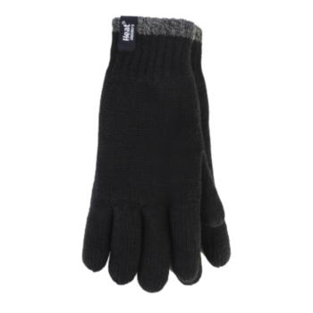 Heat Holders 2.3 Contrast Pánske Zimné Rukavice S Termo Podšívkou Čierne