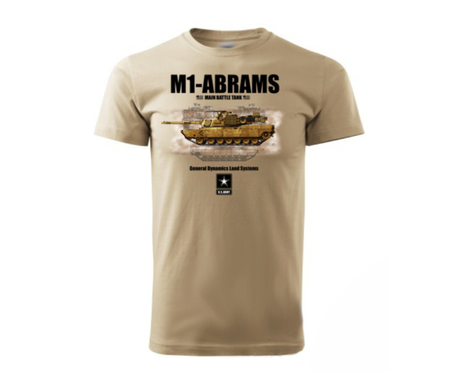 Tank M1-Abrams | Tričko, Pieskové