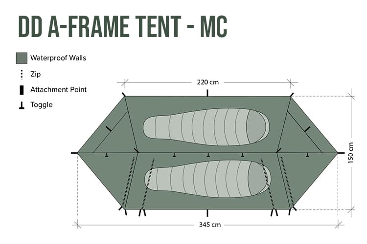 DD Hammocks DD A-Frame Tent - Stan, Multicam