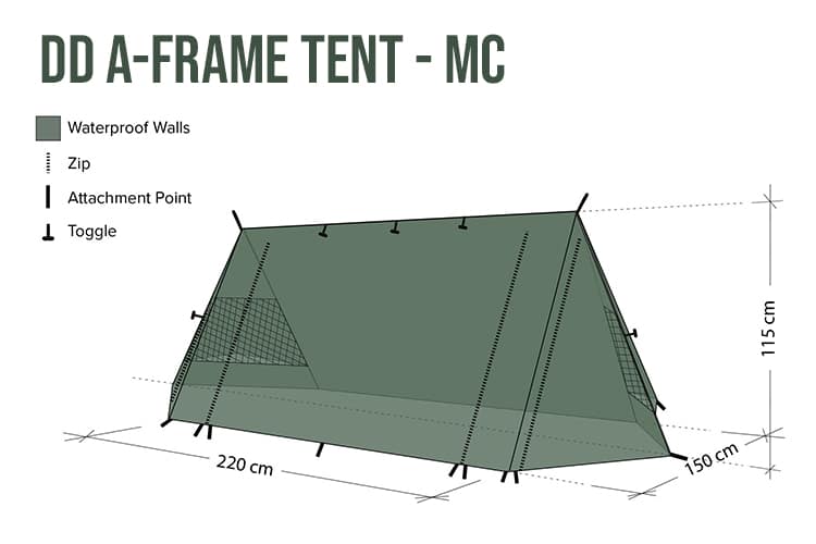 DD Hammocks DD A-Frame Tent - Stan, Multicam