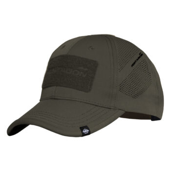 K13039-06E. Šiltovka Pentagon Aeolus Cap - RAL7013. Kvalitná taktická šiltovka Pentagon Aeolus Cap - RAL7013 ktorá ponúka skvelú prispôsobivosť a elasticitu. Veľmi ľahký šilt s laserom vyrezanými vetracími otvormi po stranách, nastaviteľná.