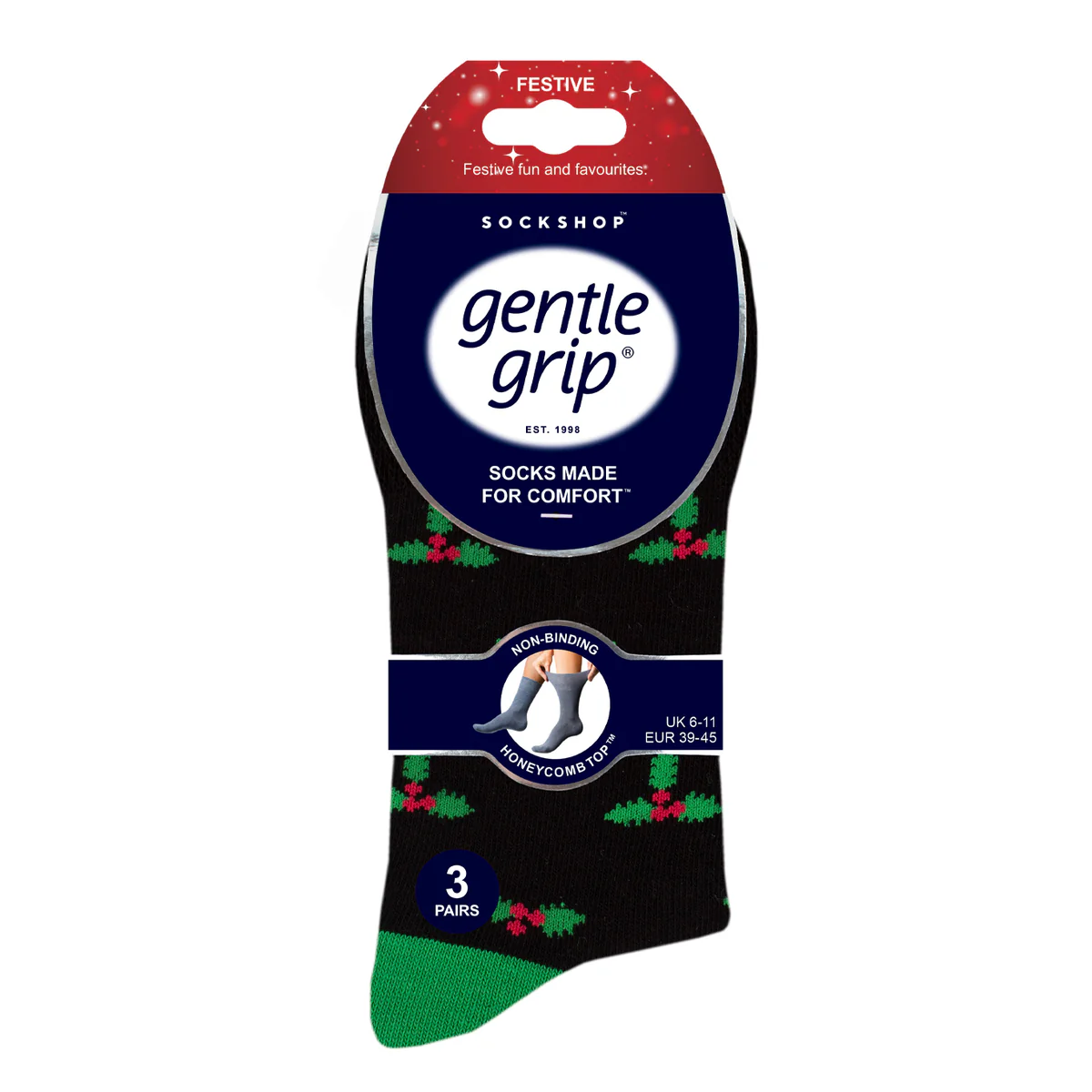Gentle Grip Novelty Mix – Pánske Ponožky, 3 Páry