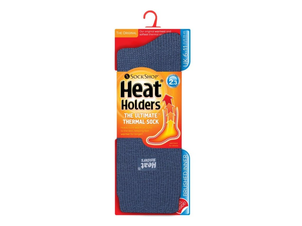 Heat Holders 2.3 – Pánske Hrubé Termo Ponožky, Modré Denim