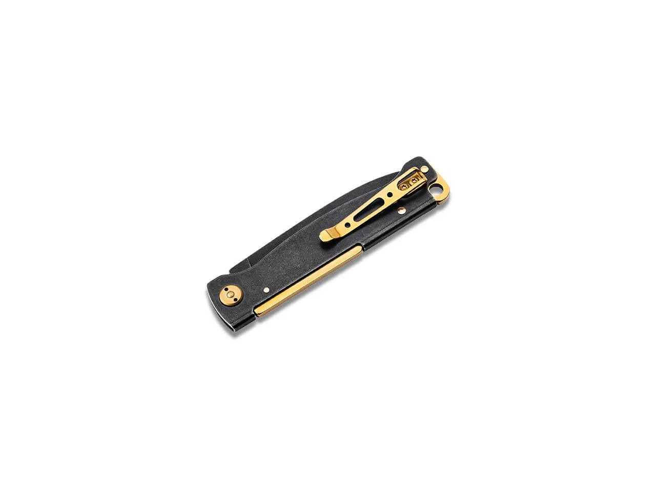Böker Plus Atlas Black Stonewash Brass 01BO859 - Zatvárací nôž