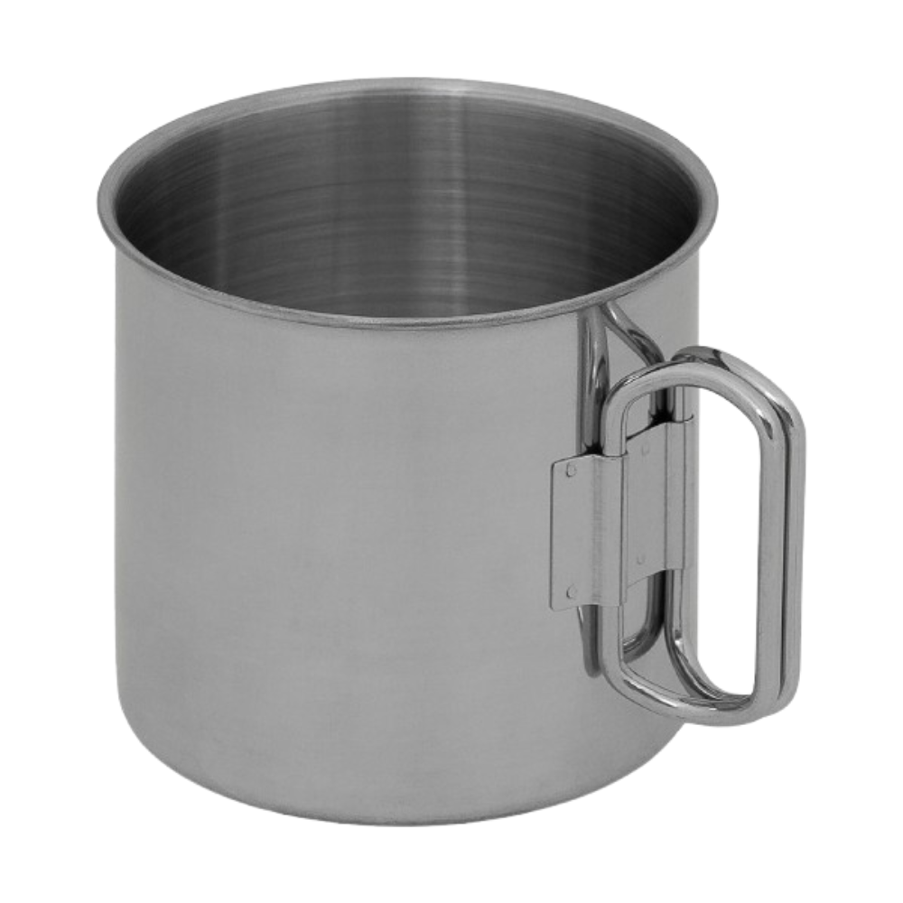 Fox Outdoor 450 ml – nerezový hrnček skladacie rukoväte