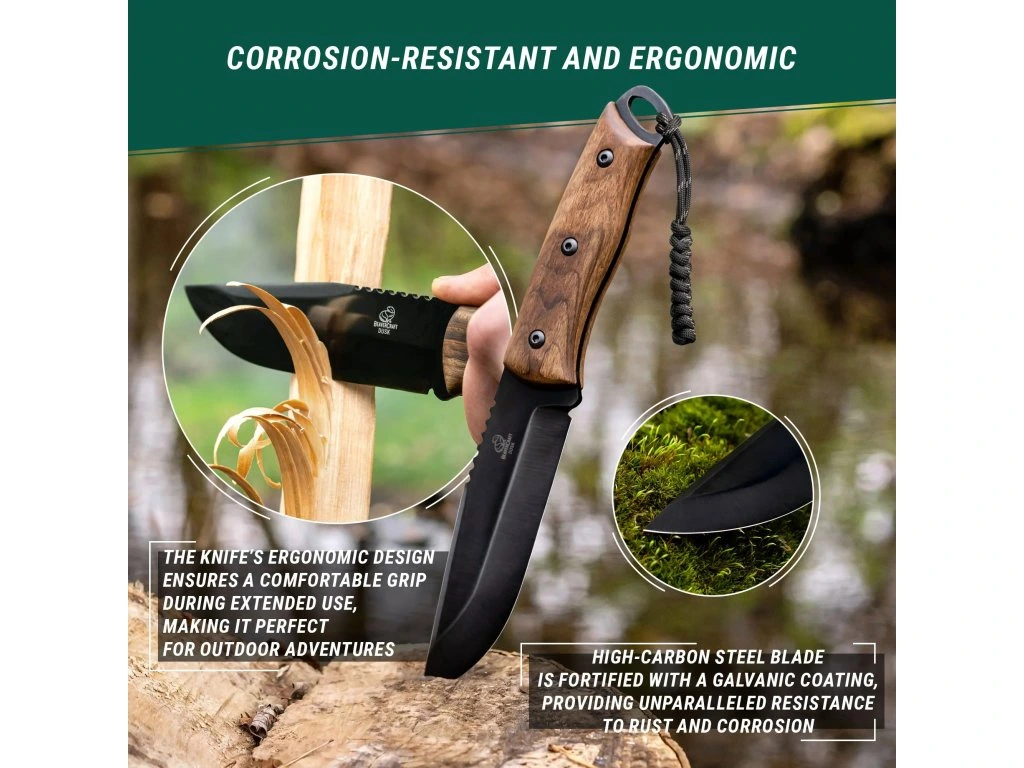 BeaverCraft BSH4_F_Dusk Bushcraft 125 mm s kresadlom - nôž
